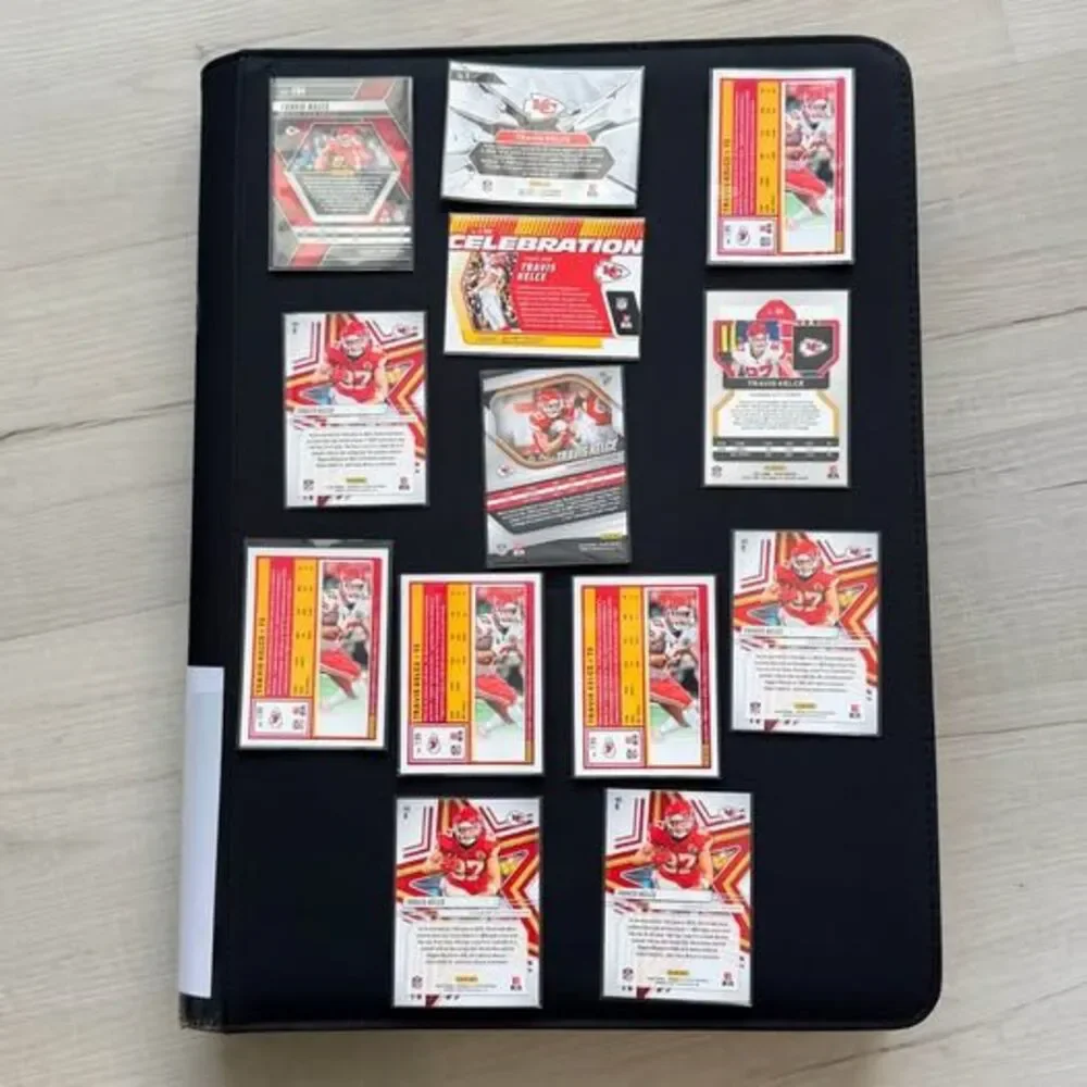 Travis Kelce Card Lot – 13 Cards | Chiefs | Prizm, Donruss Optic, Mosaic, Score
